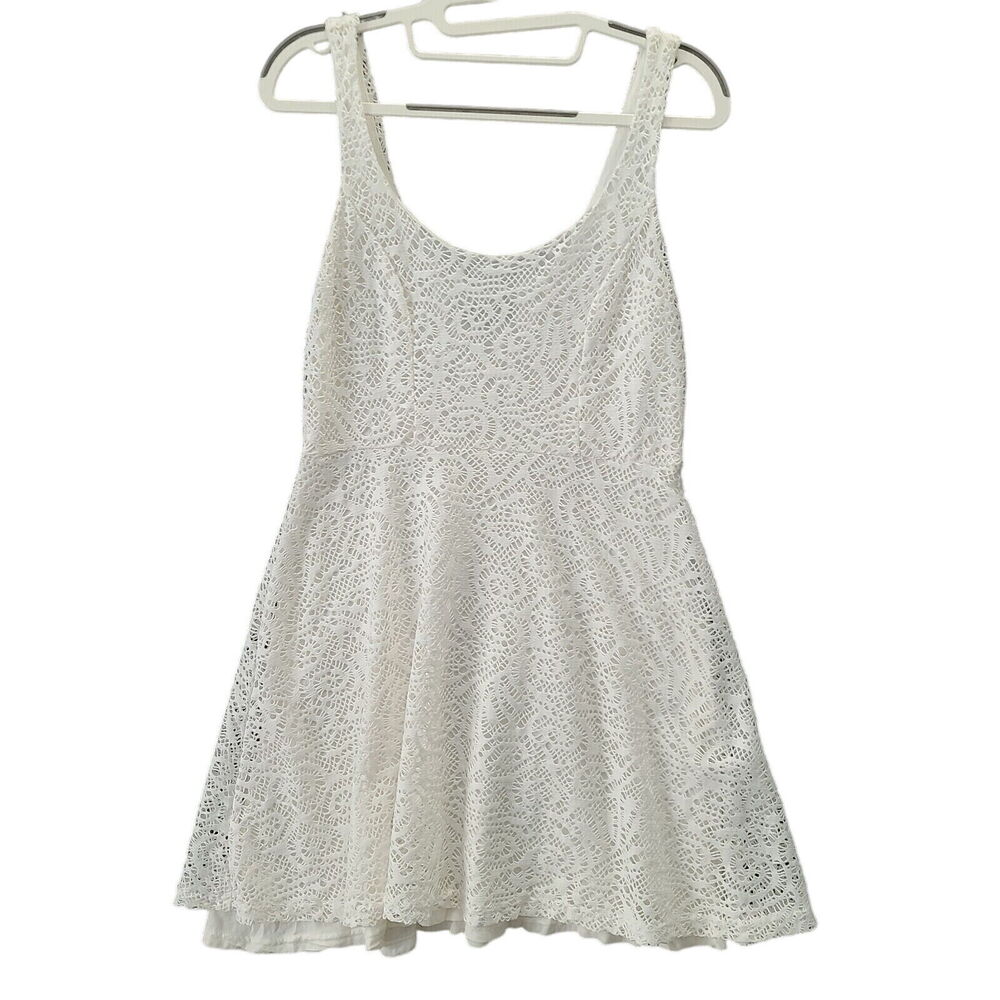 Apt 9 Womens Dress White Size XS Polyester Blend Sleeveless Lined Zip 33" L